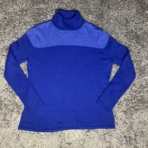 norton mcnaughton sweater Blue Small Color Block Turtleneck